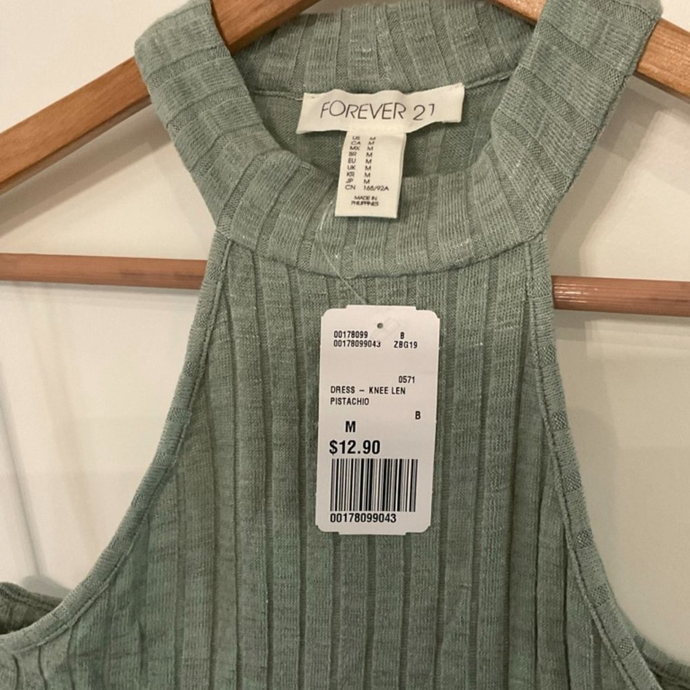 NWT Mint Ribbed Dress - Picture 3 of 4